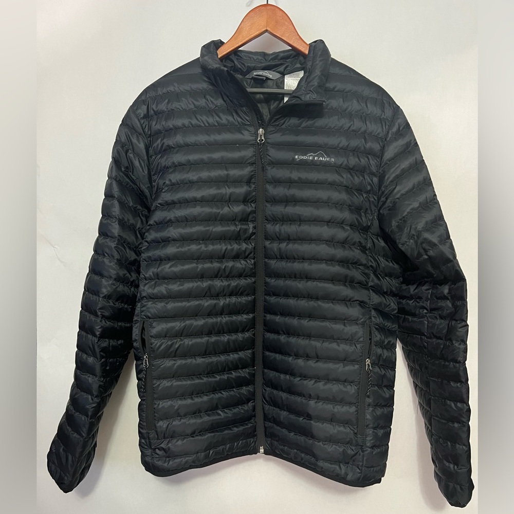 Eddie Bauer Mens Black Puffer Down Jacket (Size M)